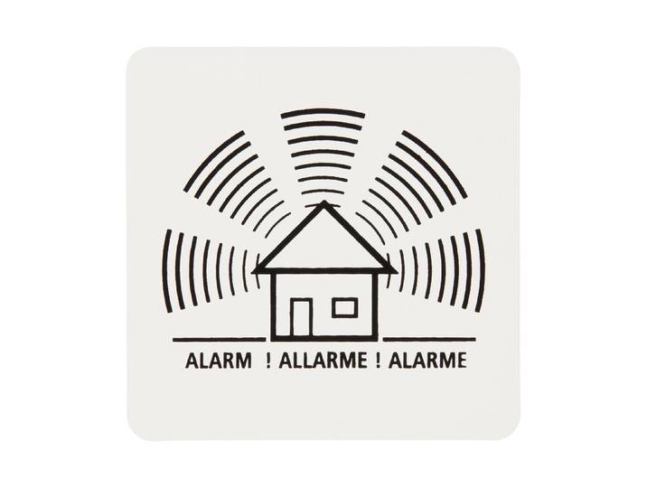 Sticker Alarm Weiss ⌀ 7.5 cm