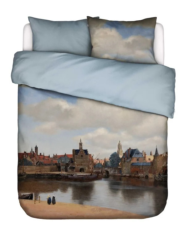 Essenza View on Delft Calming blue dekbedovertrek voor volwassenen