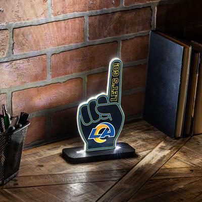 Evergreen "Los Angeles Rams NFL Football Foam Finger Desklite LED Decor - 10"""