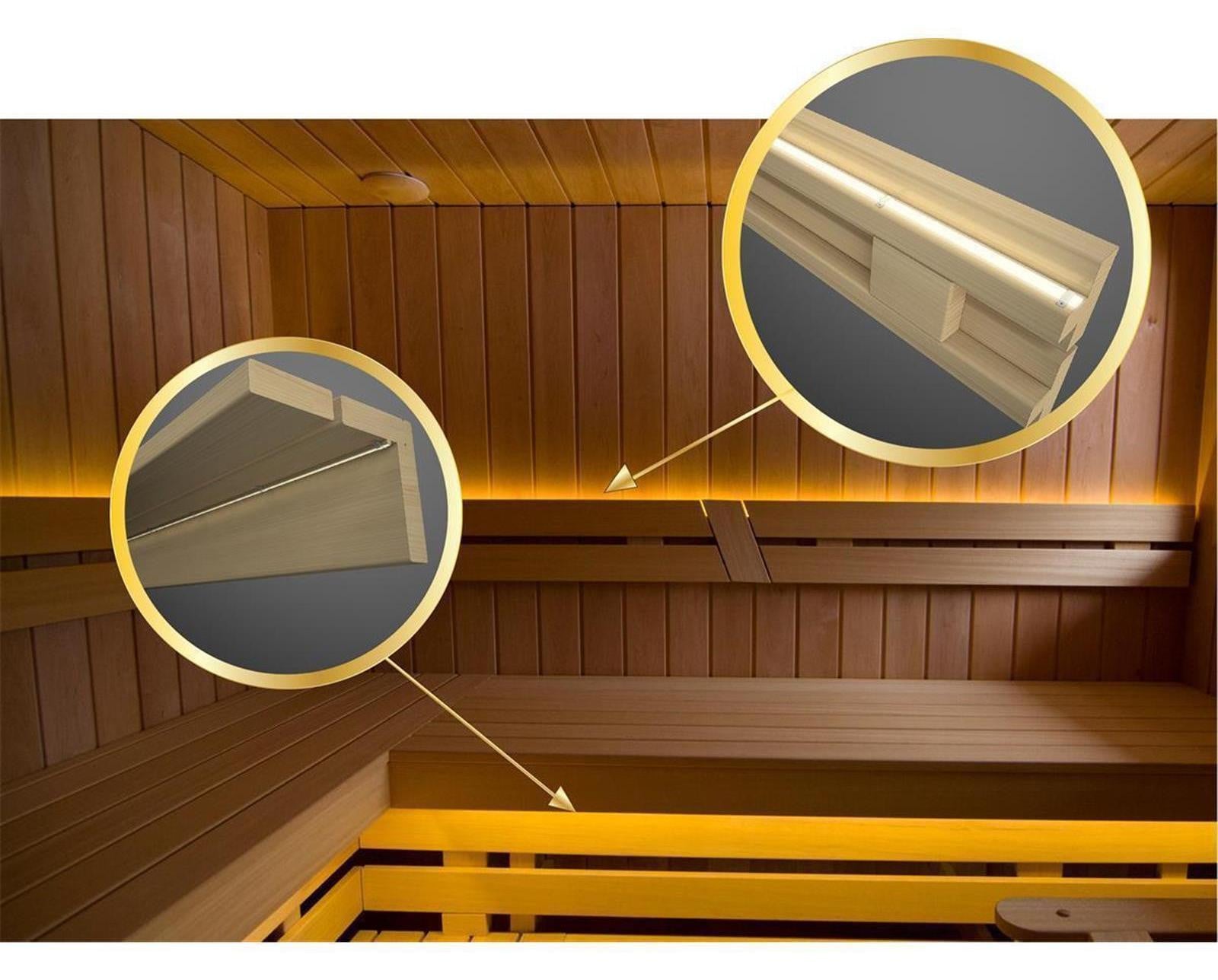 LED-verlichtingsset voor sauna met IP67-bescherming, 4 meter LED-strip