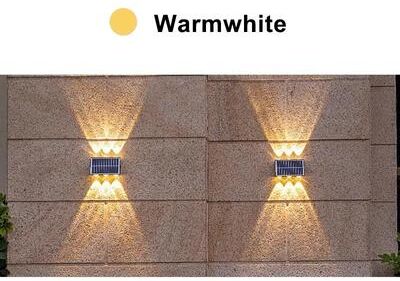 Multisell Products Hub Waterproof Solar Powered Spotlight For Outdoor Garden, Balcony, And Courtyard Lighting warmwhite 1 Pcs 8 Led