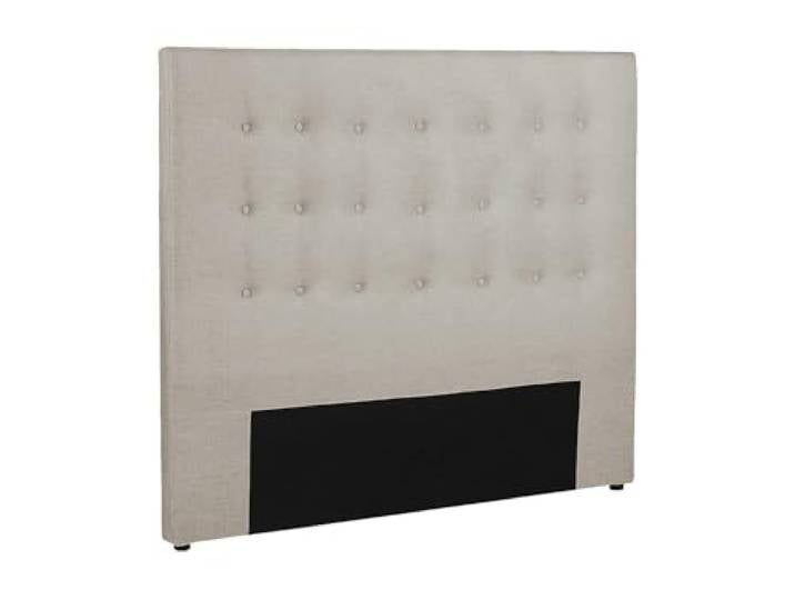 Vente-unique-Polster-Bettkopfteil - 160 cm - Stoff - Beige - Francesco