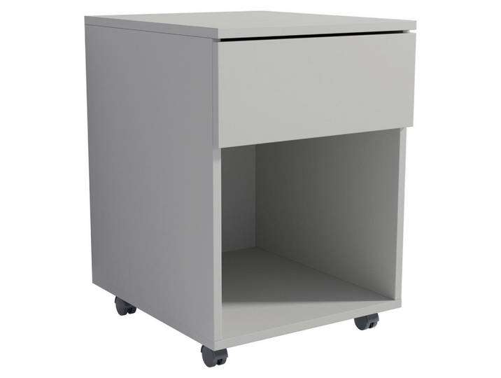 Mid.you Rollcontainer, Grau, Holzwerkstoff, 1 Schublade(n) Schubladen, 39x55x45 cm, griffloses Öffnen, Büromöbel, Container, Rollcontainer