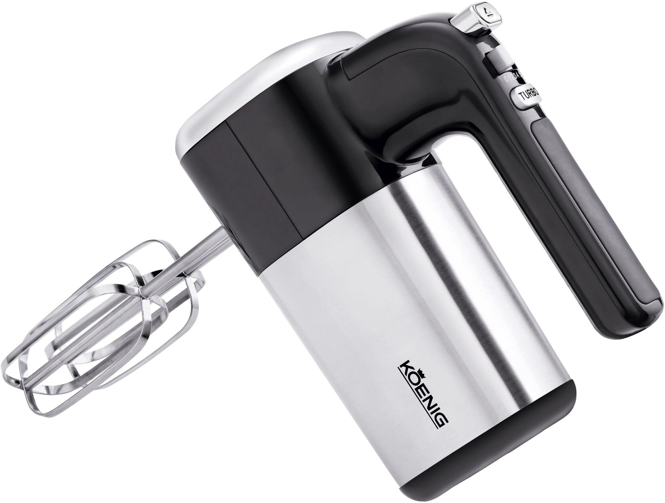 KOENIG Handmixer "Steel Line", silber (schwarz, silberfarben), Mixer, Handmixer schwarz, silberfarben Einheitsgröße