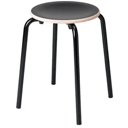 Hocker TabCollege schwarz matt 35x46x35 cm