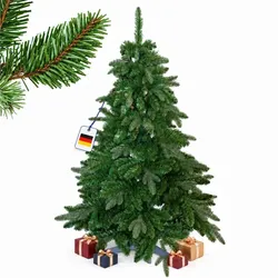 Relaxdays Künstlicher Weihnachtsbaum Nordmanntanne Dunkelgrün,Grau