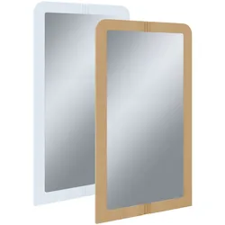 VCM Holz Wandspiegel   für Badezimmer oder Flur geeignet   Maße: H. 90 x B. 50 x T. 2 cm   Wandspiegel mit Ablage - Balia