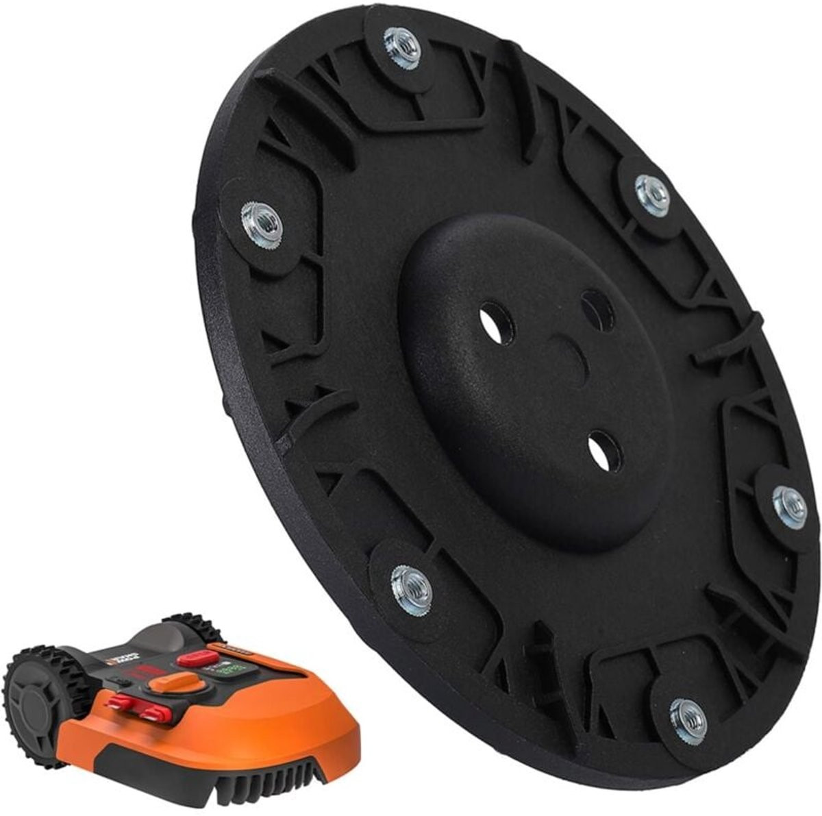 Set van 6 zwarte vervangingsmessen voor Einhell robotmaaiers