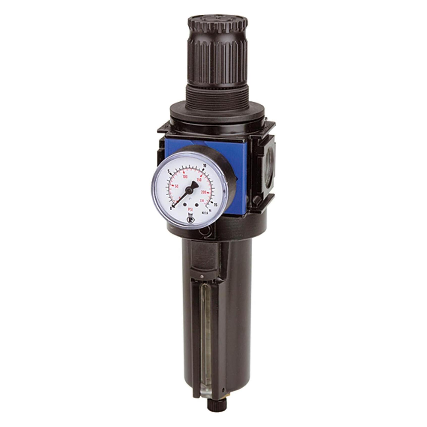 Riegler Filterregler "variobloc", Metallbehälter, Sichtrohr, BG 1, G 3/8 (VFR 33 M)