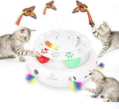 Inspired Finds Smart Interactive Whack A Mole Cat Toy With 7 Hidden Mouse Holes upgrade white