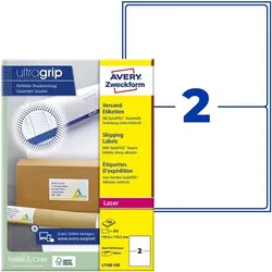 Avery Zweckform 200er-Pack Versand-Etiketten mit ultragrip »L7168-100« weiß