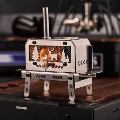Inspire Daily Merch Portable Mini Folding Charcoal Stove Stainless Steel Outdoor Fire Pit Heater, Detachable Wood Burner Portable Mini Folding Charcoal Stove Stainless Steel Outdoor Fire Pit Heater, Detachable Wood Burner