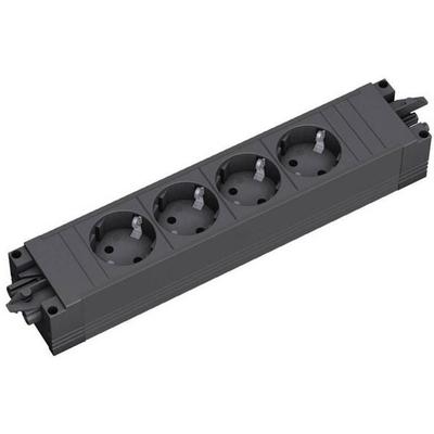 Bachmann 906.18819 4fach Steckdosen-Modul ohne Schalter Schwarz