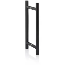 Türgriff Für Glas tür Mini Premium - Schwarz Stahl / Schwarz Holz
