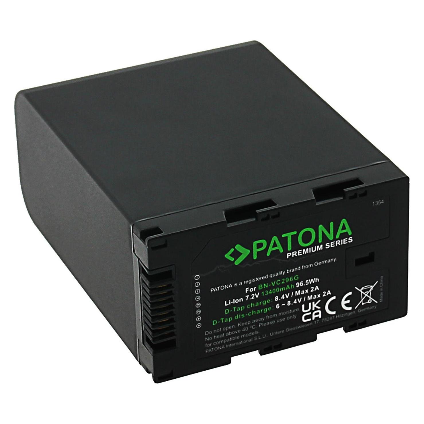 Patona Premium Akku BN-VC296G f. JVC GY-HC500 GY-HC550 D-Tap mit hochwertigen LG-Zellen (Kamera Akku) (61063997)