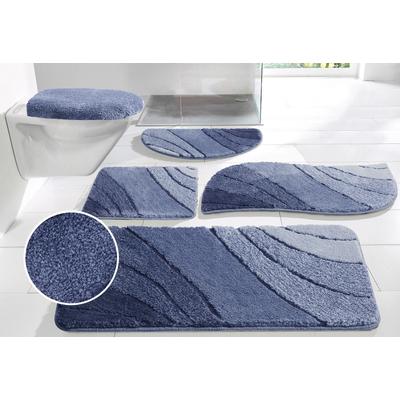 Badematte OTTO HOME "Josie, Badvorleger, Badezimmer Teppich" Gr. 61, blau (verlauf blau), H:20mm, Polyester, Badematten, Badematte, Badteppich, Badematten, rechteckig, rund & als 3-tlg. Set erhältlich