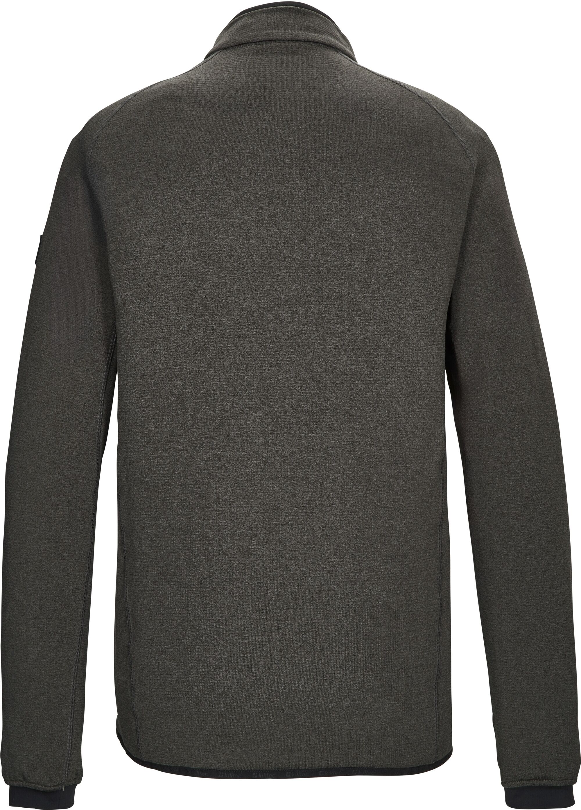 Strickjacke KILLTEC "KSW 128 MN FLX JCKT", Herren, Gr. S, grau (olivgrün), Obermaterial: 97% Polyester, 3% Elasthan, Strickjacken Strickjacke, Powerstretchjacke, hoher Tragekomfort, Zipper-Taschen, Kinnschutz