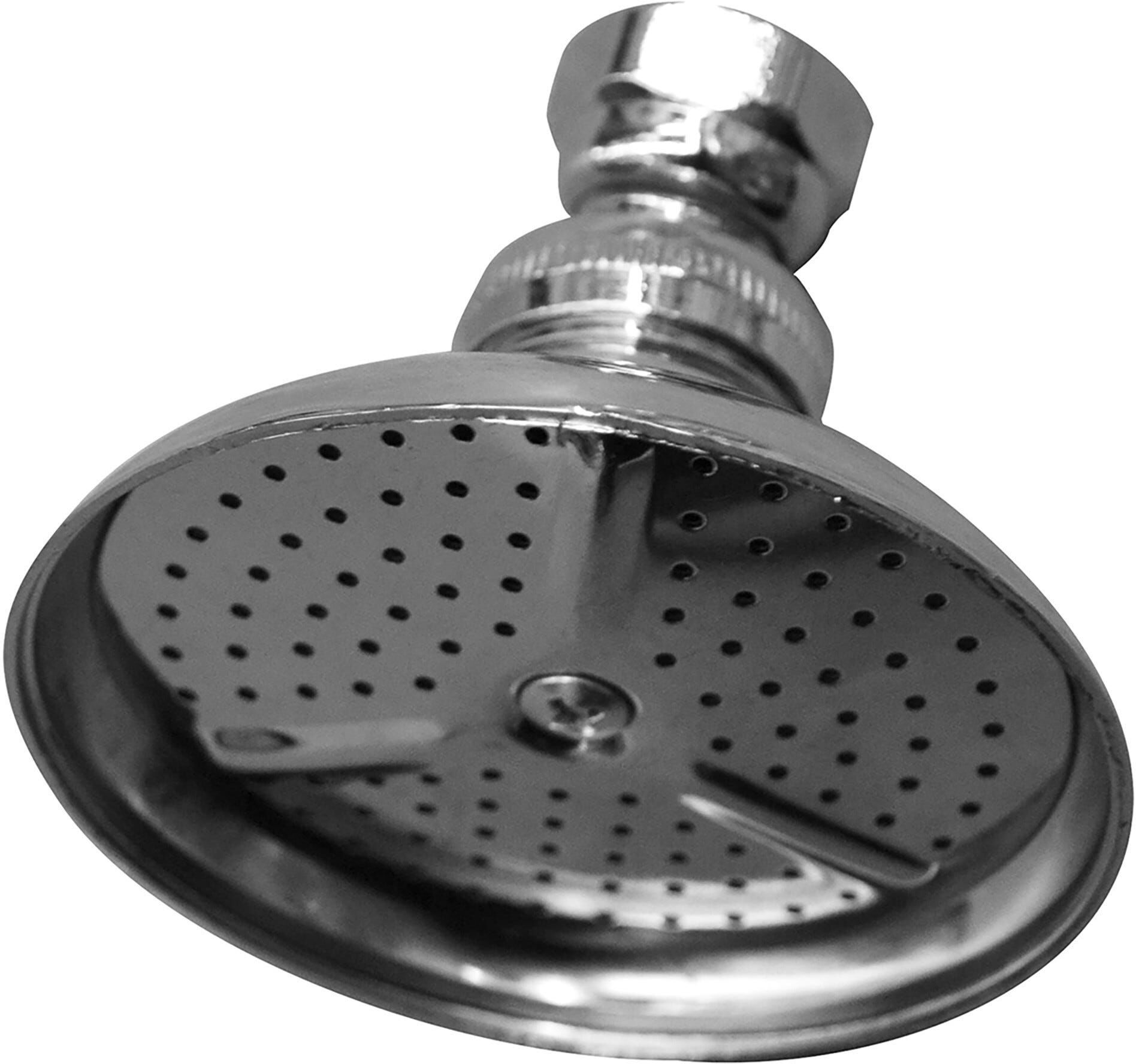 Faid SOFFIONE MURALE FISSO ERIK 1 GETTO ACCIAIO CROMATO Ø 80 mm