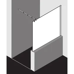 Kermi Filia XP Seitenwand FXTWF09020VAK 90x200cm, silber hochglanz, ESG klar, mit 90Grad Stabilisierung