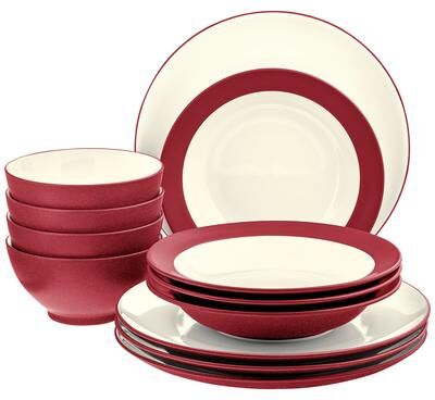 Noritake Colorwave 12-Piece Coupe Dinnerware Set, Service for 4