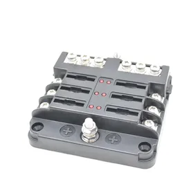 CamperPower 6-Fach Sicherungshalter 12V mit Minuspol – inkl. 7 Sicherungen & Kabelschuhe