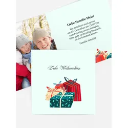 Einladungen Weihnachtskarten selbst gestalten mit Spruch und Fotos im Onlinedesigner bei Meine-Kartenmanufaktur.de