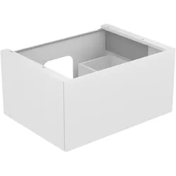 edition 11 waschtischunterbau mit auszug 700 x 350 x 535 mm trüffel/glas trüffel wtu edition 11 31341, 1 auszug, trüffel/glas trüffel
