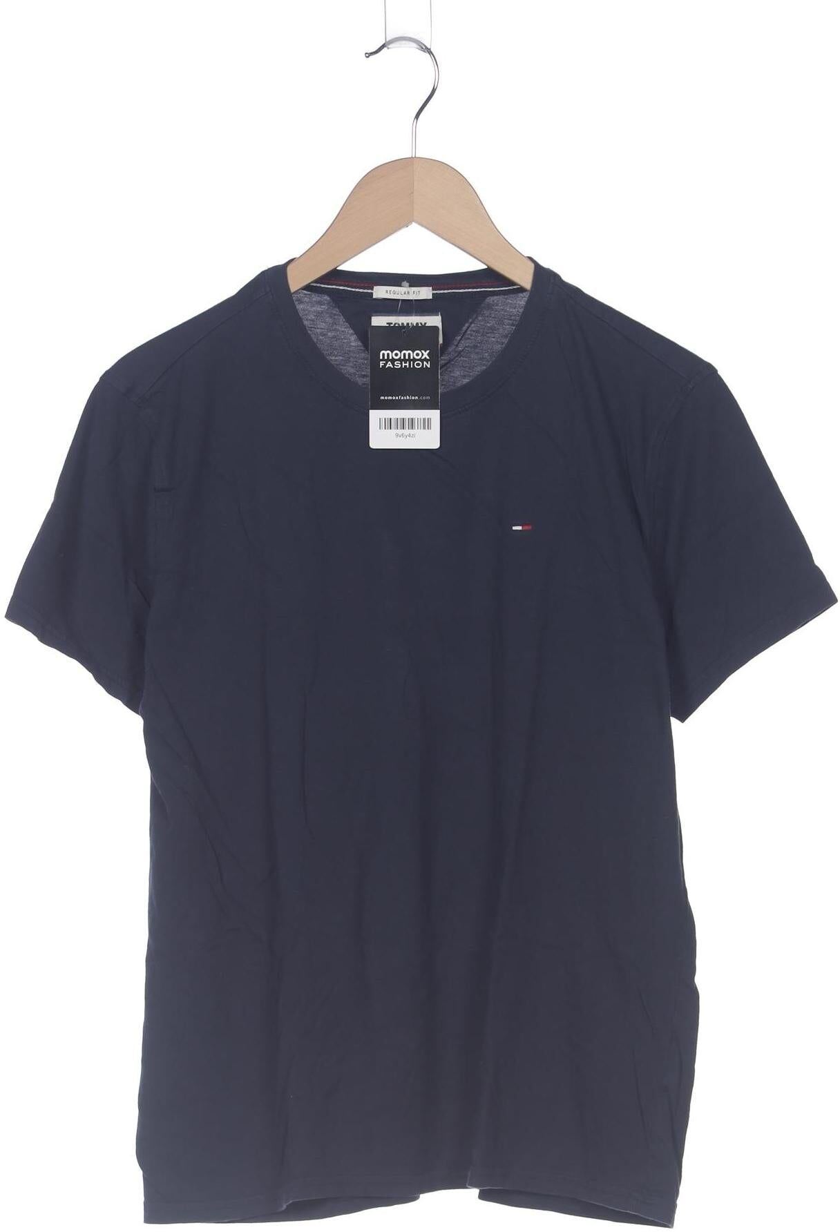 Tommy Jeans Herren T-Shirt, Marineblau, Gr. L, Baumwolle - Second Hand