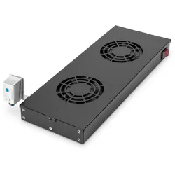 Digitus Lüftermodule für 19"-Schränke 2 Lüfter RAL9005 schwarz