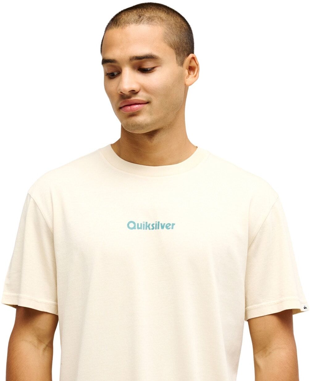 T-Shirt QUIKSILVER "Evo Rays", Herren, Gr. XXL, beige (bone weiß), Obermaterial: 100% Baumwolle., Shirts T-Shirt bone weiß XXL