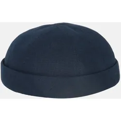 Hanseheld Docker Cap Leinen Blau Kurz Flach Segler Sailor Cap