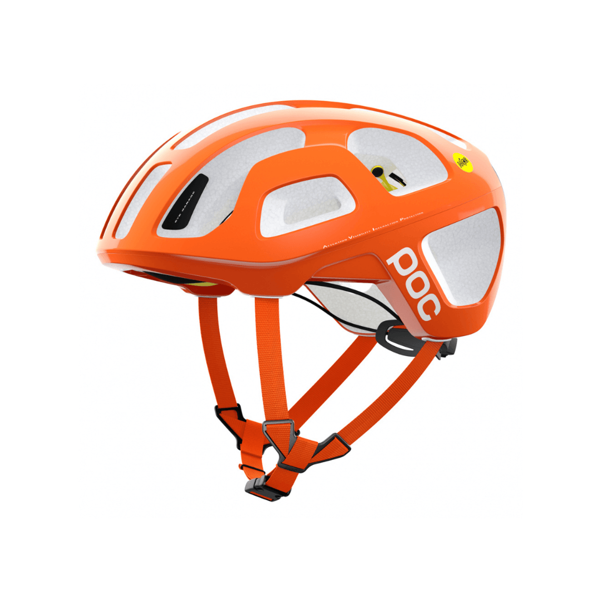 Capacete POC Octal MIPS Laranja Branco, Tamanho M Unisex