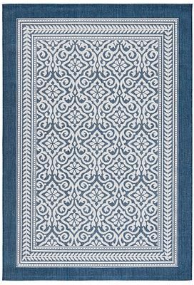 "Suzanne Kasler Francesca Indoor/Outdoor Rug - Navy, 2'7"" x 4'11"" - Ballard Designs"