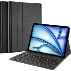 Cazy Tastatur Hülle mit magnetisch Abnehmbarer Tastatur (DE, Apple iPad Air 11 2024), Tablet Tastatur, Schwarz