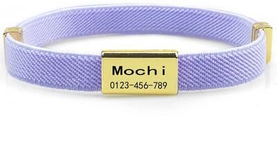 Uplift Essentials "Custom Engraved ""Signature"" Safety Pet Collar purple"