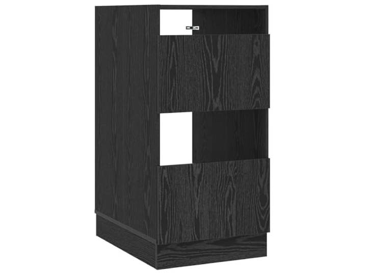 Waschschrank Schwarz Eiche 50 x 68 x 102 cm mit Einlegeböden Holzwerkstoff, wasserdichte Oberfläche, Drehtür, leichte Reinigung, modernes Design