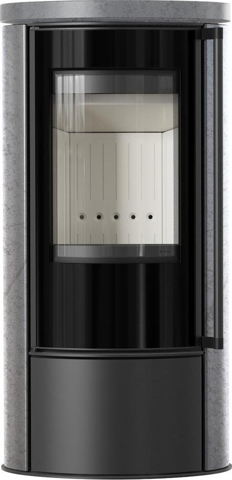 KRATKI ERIK Ø150 5,5 kW Keramikofen GREY SATIN mit Keramikabdeckung