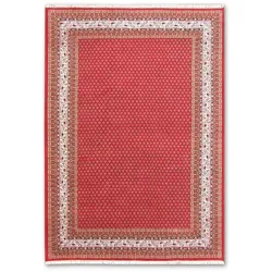 Orientteppich Mir Boteh Plain 120 x 180 cm Wolle Rot