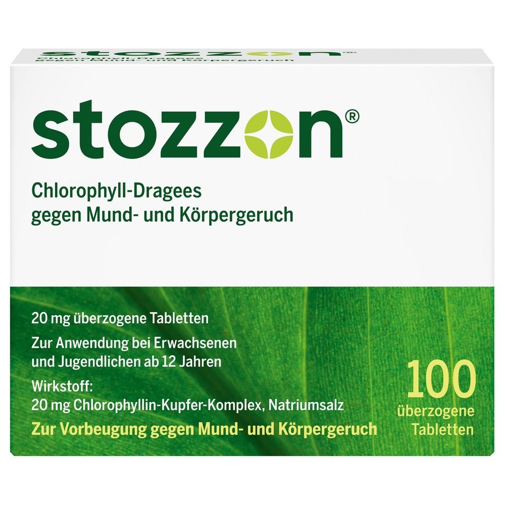 Stozzon Chlorophyll überzogene Tabletten 100 St Überzogene