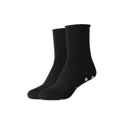 ABS-Socken CAMANO "warm & cozy", Damen, Gr. 35-38, schwarz, Materialmix, unifarben, normal, Socken, mit Anti-Rutsch Noppen