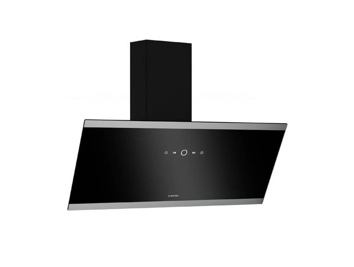 Klarstein Deckenhaube FlashLine Serie FlashLine Dunstabzugshaube A++ 524 m³/h 3 Stufen Touch LED 100W BLDC Abzugshaube Küche Abzughaube Abluft Umluft mit Edelstahl & Kohle
