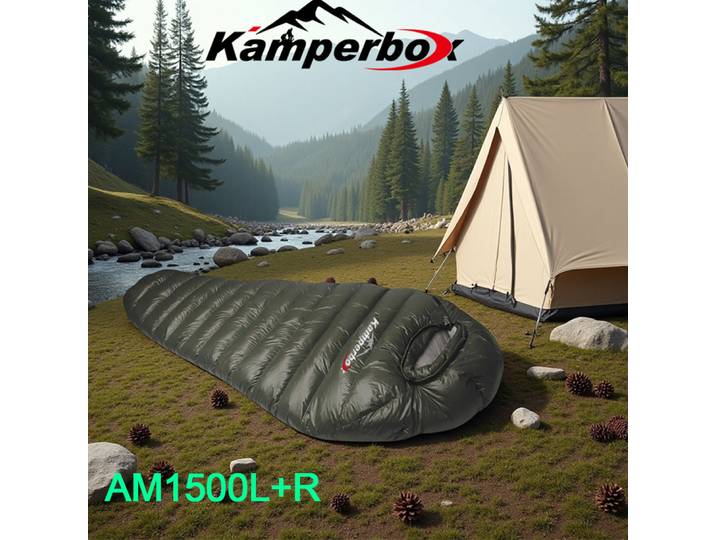 Kamperbox température froide hiver sac de couchage vers le bas sac de couchage équipement de Camping d'hiver