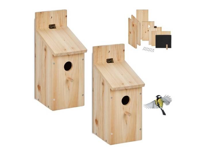 Relaxdays 2 nichoirs d’extérieur pour oiseaux