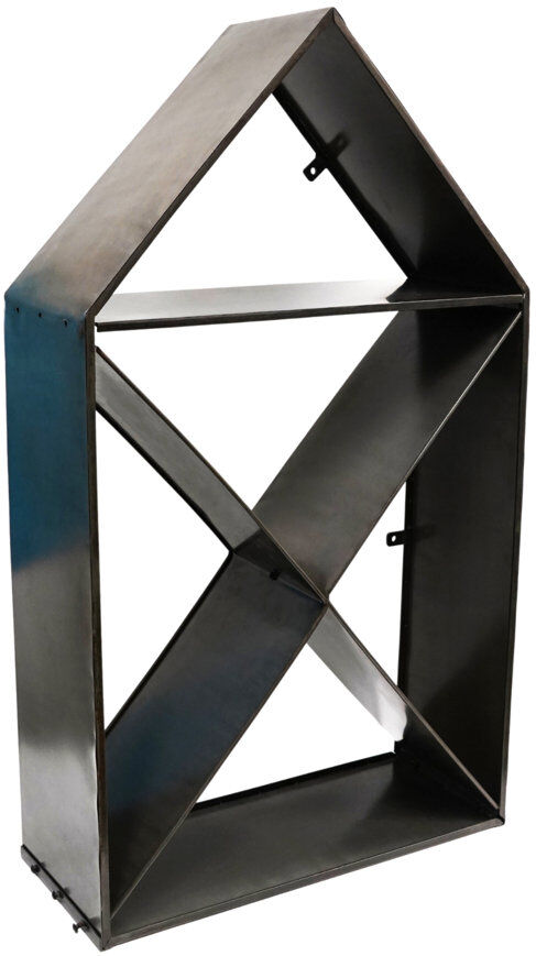 Ivyline House Sculptural Log Storage Zinc H125cm W70cm Black 125cm H X 70cm W X 30cm D