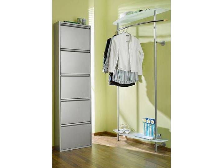 Garderobenständer INOSIGN, grau (alufarben), B:96cm H:182cm T:30cm, Stahl, Garderobenständer, Garderobenständer