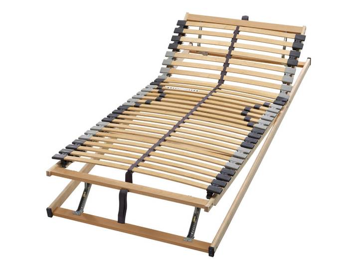 Novel Lattenrost, Holz, Birke, Schichtholz, 7-Zonen, 100x200 cm, Federleisten mit Duokappen, Mittelgurt, individuelle Liegehärteeinstellung, verstellbar, Schlafzimmer, Lattenroste, Lattenrost verstellbar