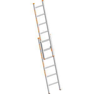 Layher Schiebeleiter Topic 1035, 2 x 6 Sprossen, 2-teilig, Arbeitshöhe: 3,80 m