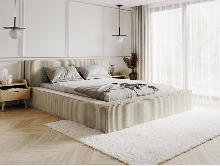 Compleo Polsterbett CORD mit Stauraum ASTA, Modern design (Kostenlose Lieferung! TOP ANGEBOT), Viele Varianten zur Auswahl – wählen Sie Größe und Farbe!
