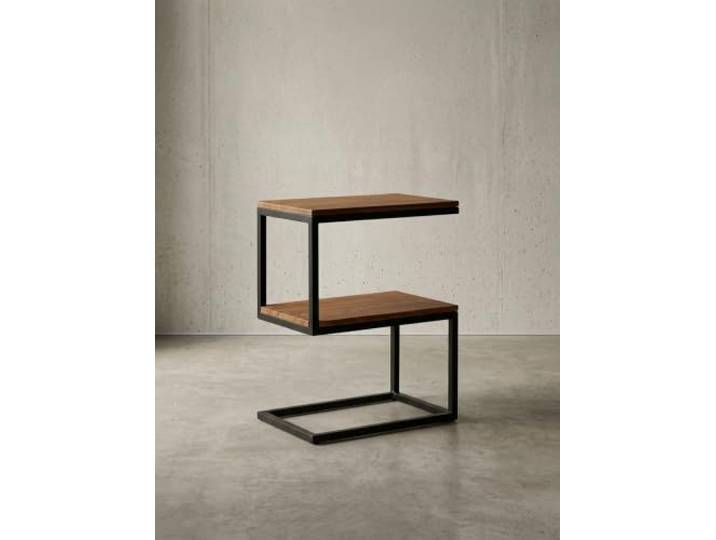 KADIMA DESIGN Beistelltisch Indi Sheesham Massivholz 45x30x60 cm, Braun