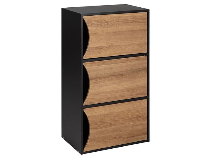 Bibliothek KIKI 29x42x80cm 3 Fächer 3 Tablare nussbaum